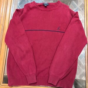 Nautica Men's Burgundy Crewneck Sweater